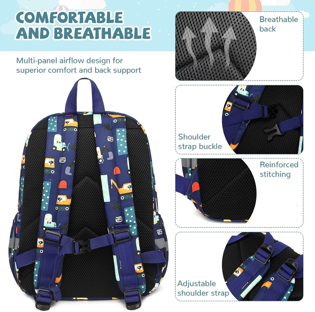Toddler Backpack, Kids Backpack for Boys and Girls with Chest Strap | with Chest Strap