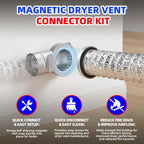 Magnetic Dryer Vent Connector Kit Dryer Vent Attachment Coupling Kit