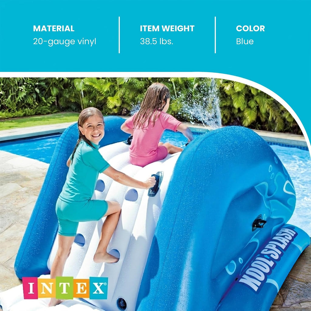 Intex Kool Splash Inflatable Water Slide Swimming Pool Play Center with Built in Sprayers for Kids and Adults, Ages 6