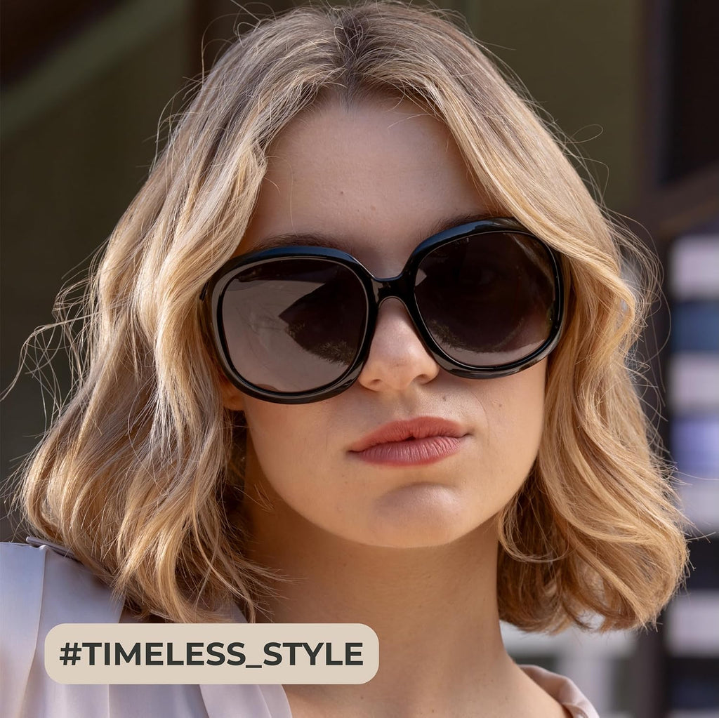 Bug Eye Oversized Polarized Sunglasses Womens, Trendy Retro Sun Glasses for Women 2025, Oversized UV Protection Shades