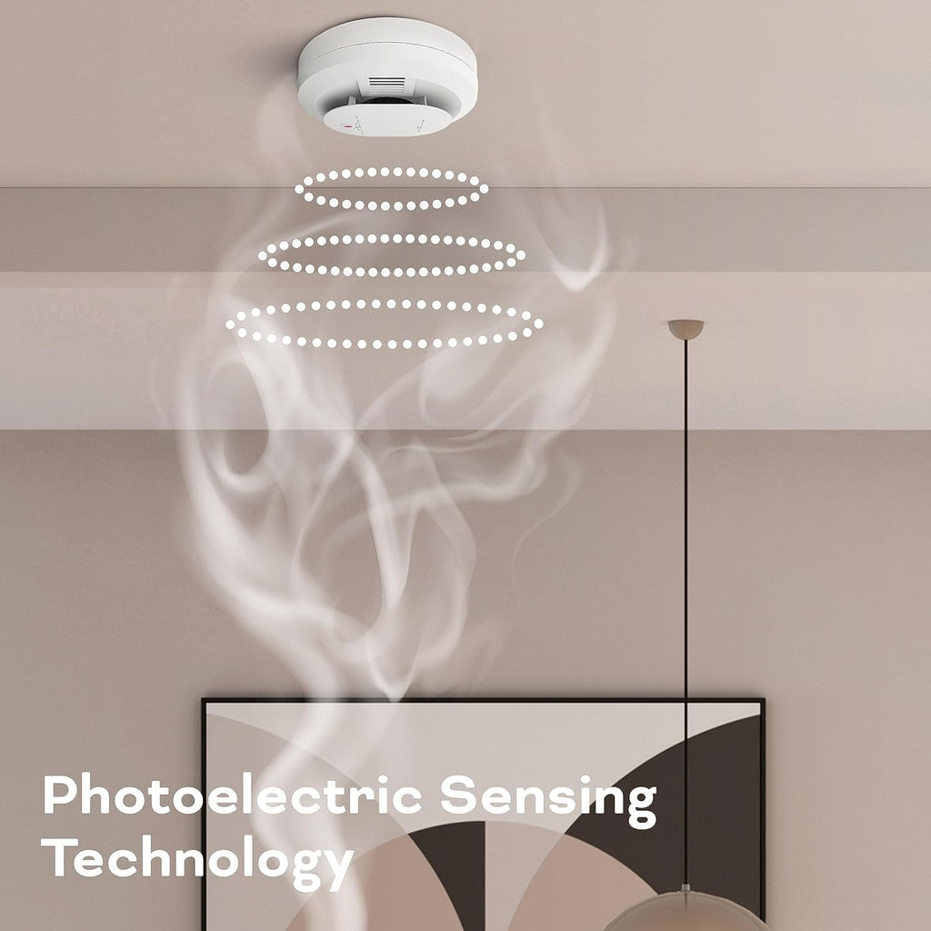 Hardwired Smoke & Carbon Monoxide Detector, AA Battery Backup, Voice Alerts, Interconnectable, LED Warning Light