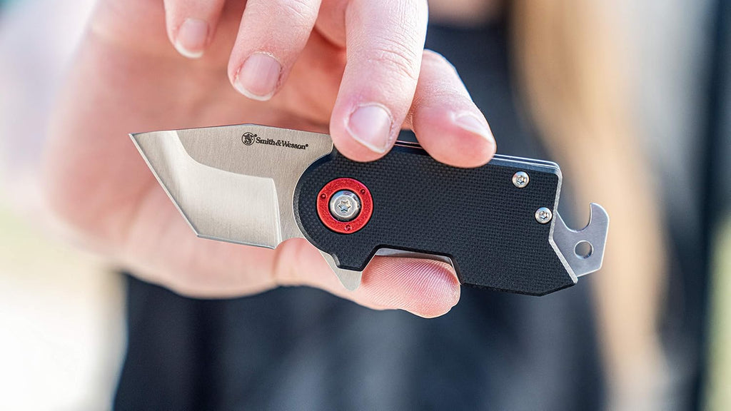 Benji Folding Knife with Bottle Opener, Money Clip, 1.5"-3.5" Stainless Steel Blade