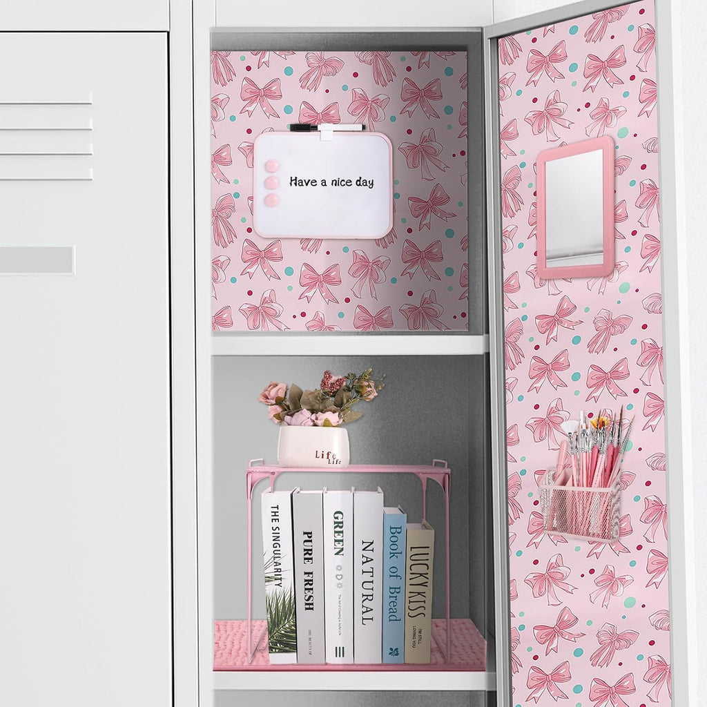 16 Pcs Pink Locker Accessories for Girls Locker Organizer Kit | Back to School Party Office School, Magnetic