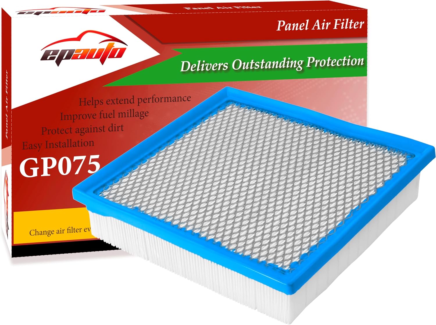 GP075 (CA10755) Engine Air Filter Replacement for Toyota and Jeep | Lexus RX350, Toyota Camry, Sienna, Highlander