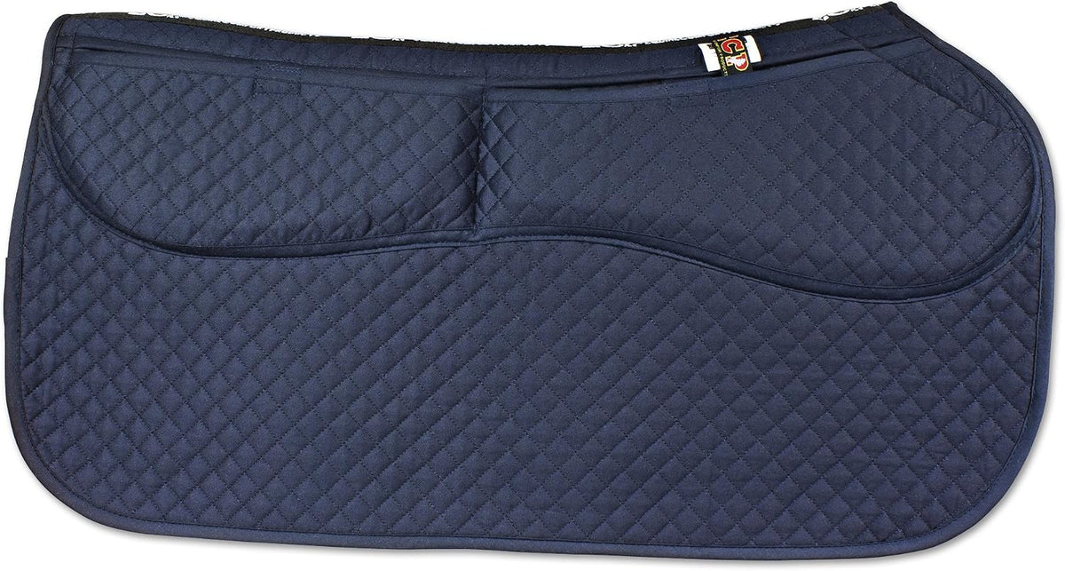 Thermoregulating Western Saddle Pad, Machine Washable Contoured Fit, Water Absorbing, Therapeutic, Shock Absorbing