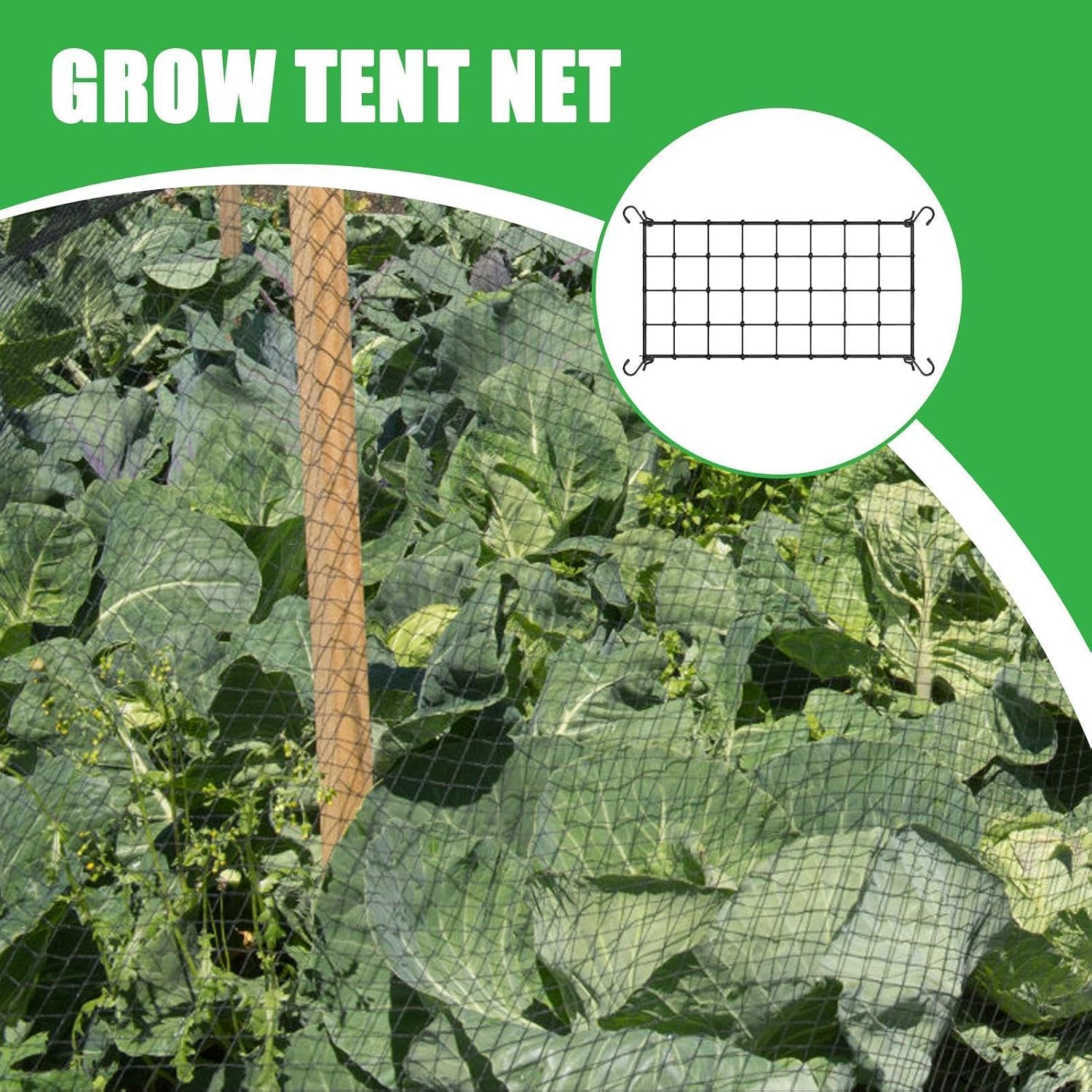 Trellis Netting for Climbing Plants Elastic Tent Support with Hooks | Garden Plant Trellis Netting for Fruits Flowers