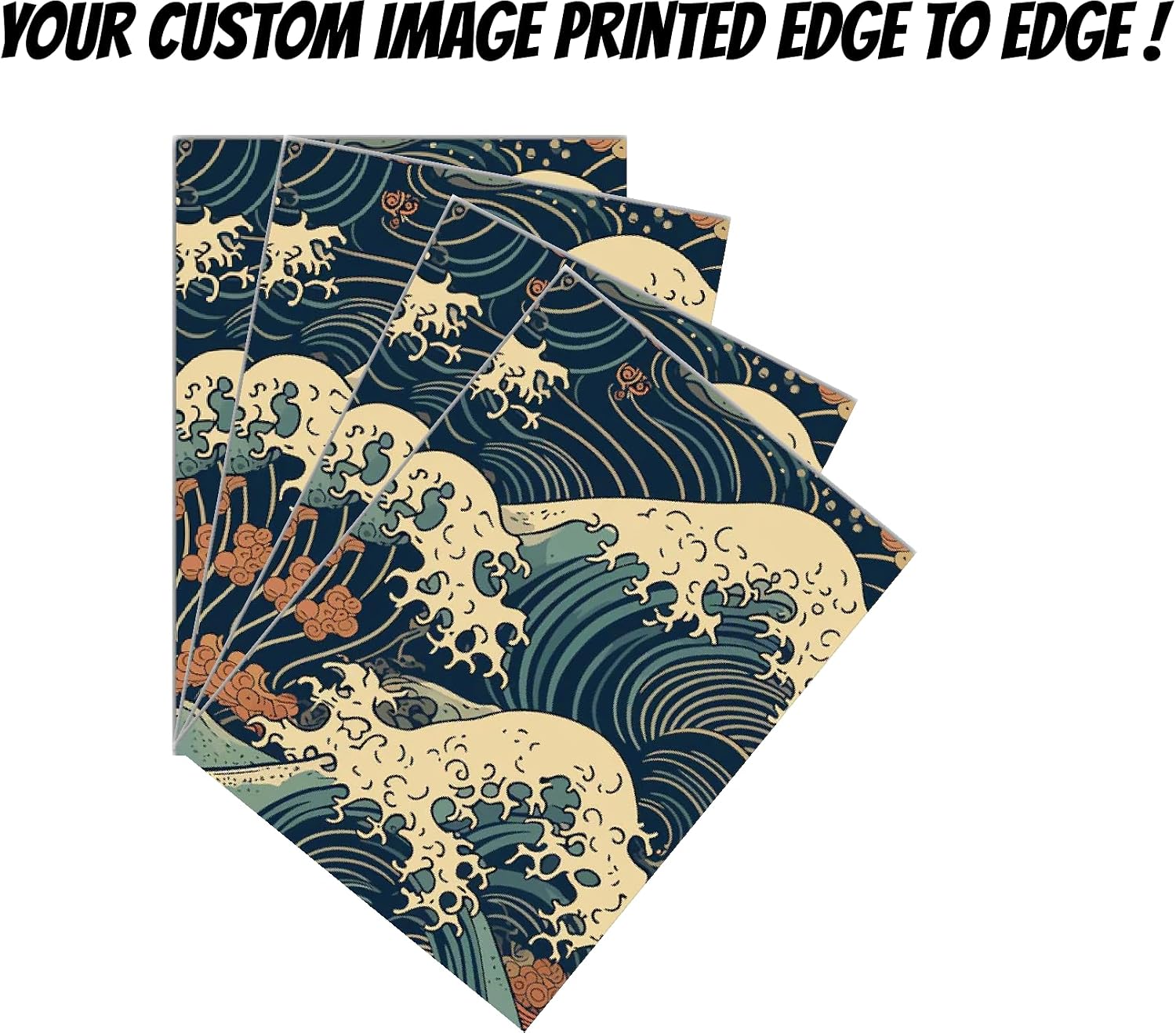 Custom Standard Card Sleeves for Trading Card Games, Personalized Full-Color Print Design, Compatible with Magic The