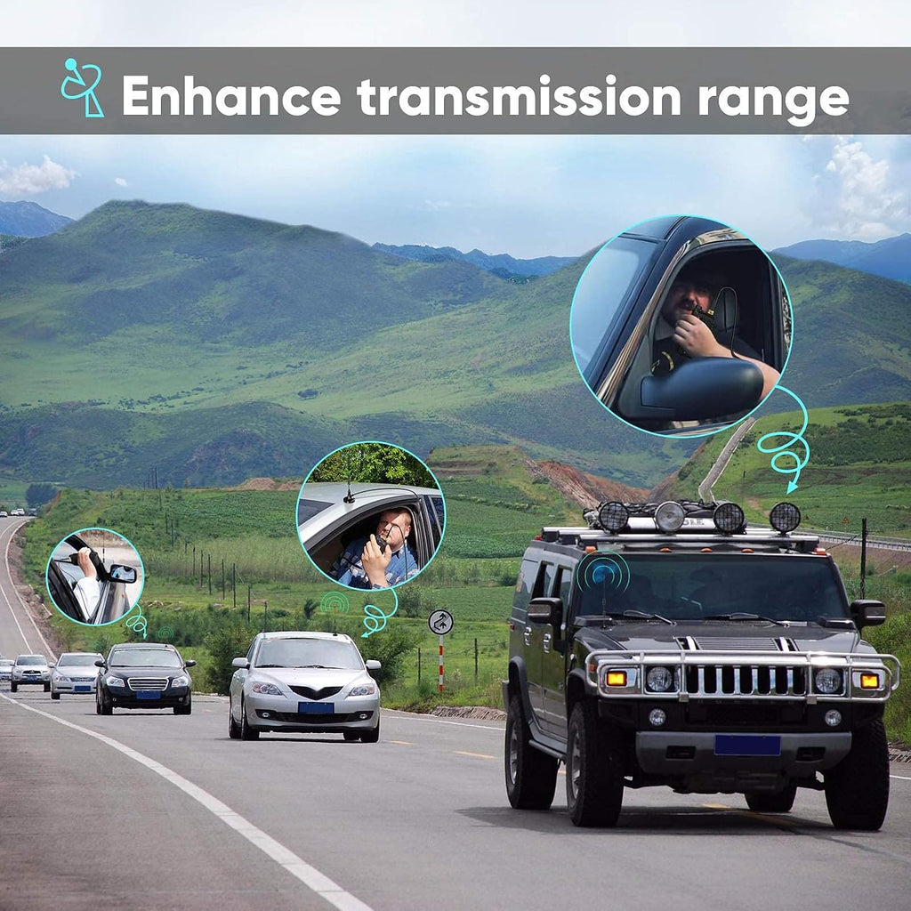 Dual Band VHF UHF Ham Radio Antenna SMA Female Magnetic Base | 136-174MHz 400-470MHz Antenna for Wouxun BaoFeng
