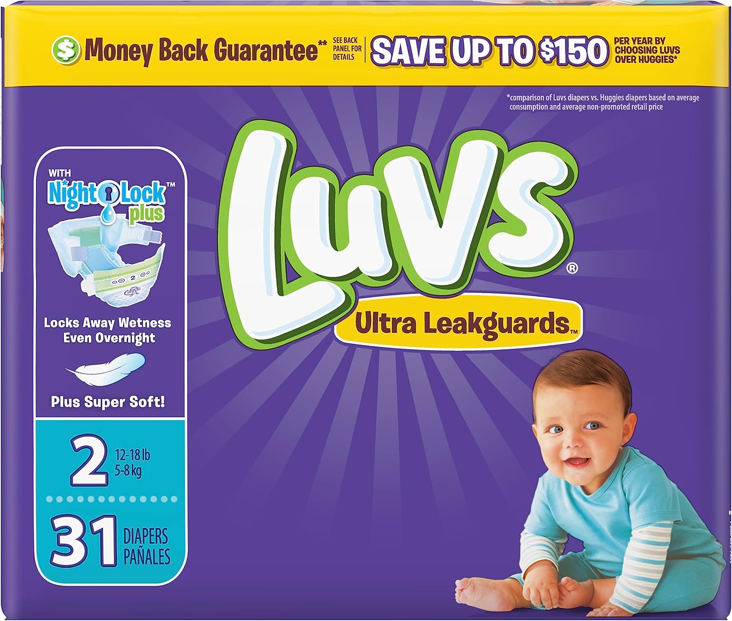 Diapers Size 2, 31 Count
