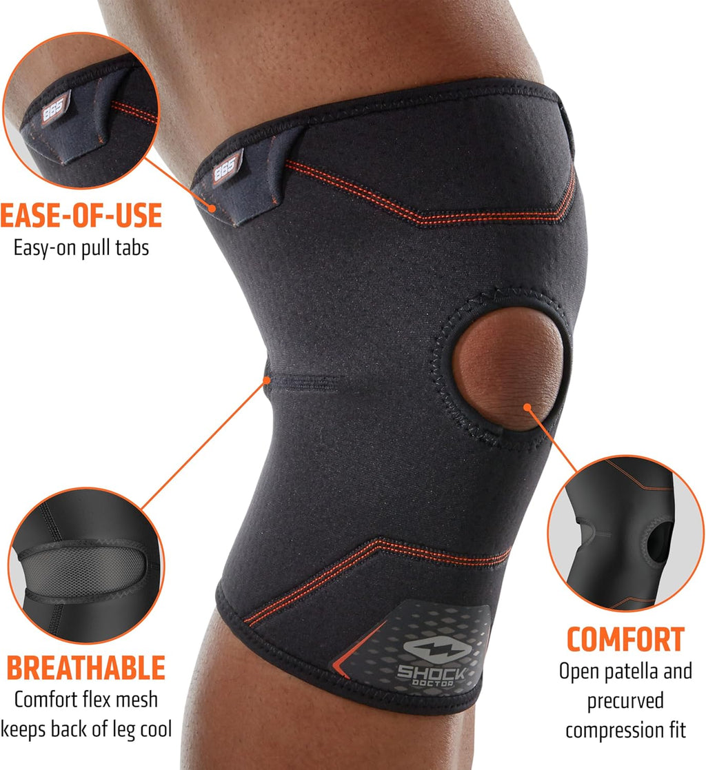 Knee Brace Compression Sleeve Support (1 Unit). Helps Pain / Healing from Arthritis, Bursitis, Tendonitis, Meniscus