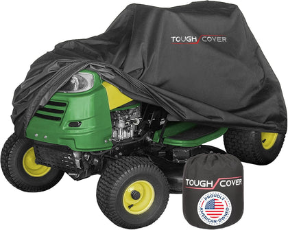Riding Lawn Mower Cover - 90x56x59 in Black - Waterproof Protection for Zero Turn Mowers - UV & Snowproof Shield for