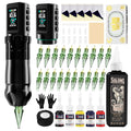 Gun, Rotary Tattoo Pen with 2 Pcs 1800mAh Large Capacity Batteries, 7 Adjustable Stroke Lengths, High Torque Motor &