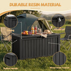 Outdoor Storage Box, 150 Gal Gen 2 Resin Deck Box w/Gas Struts & Wheels