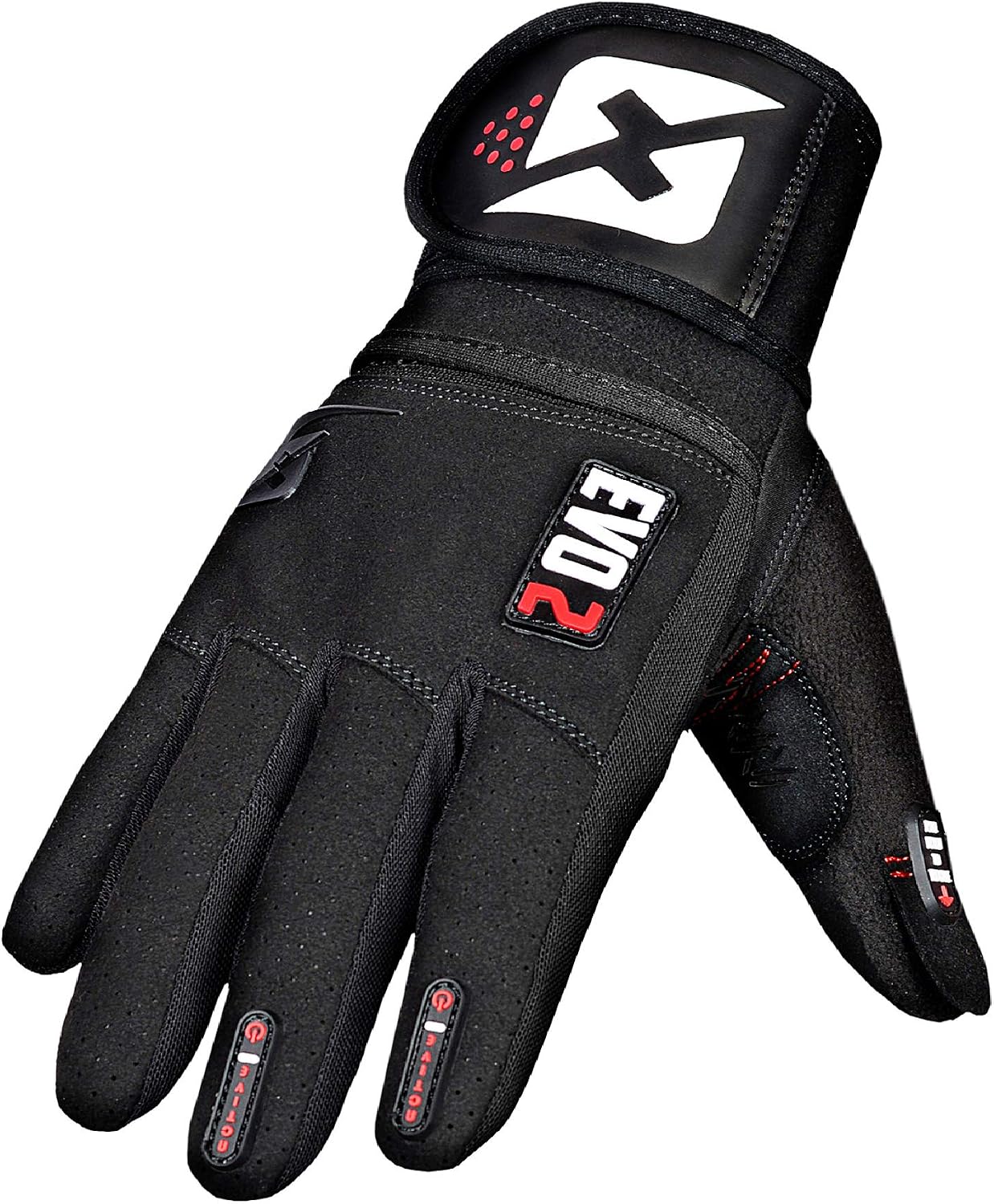 Evo 2 Weightlifting Gloves with Integrated Wrist Wrap Support-Double Stitching for Extra Durability-Get Ripped with