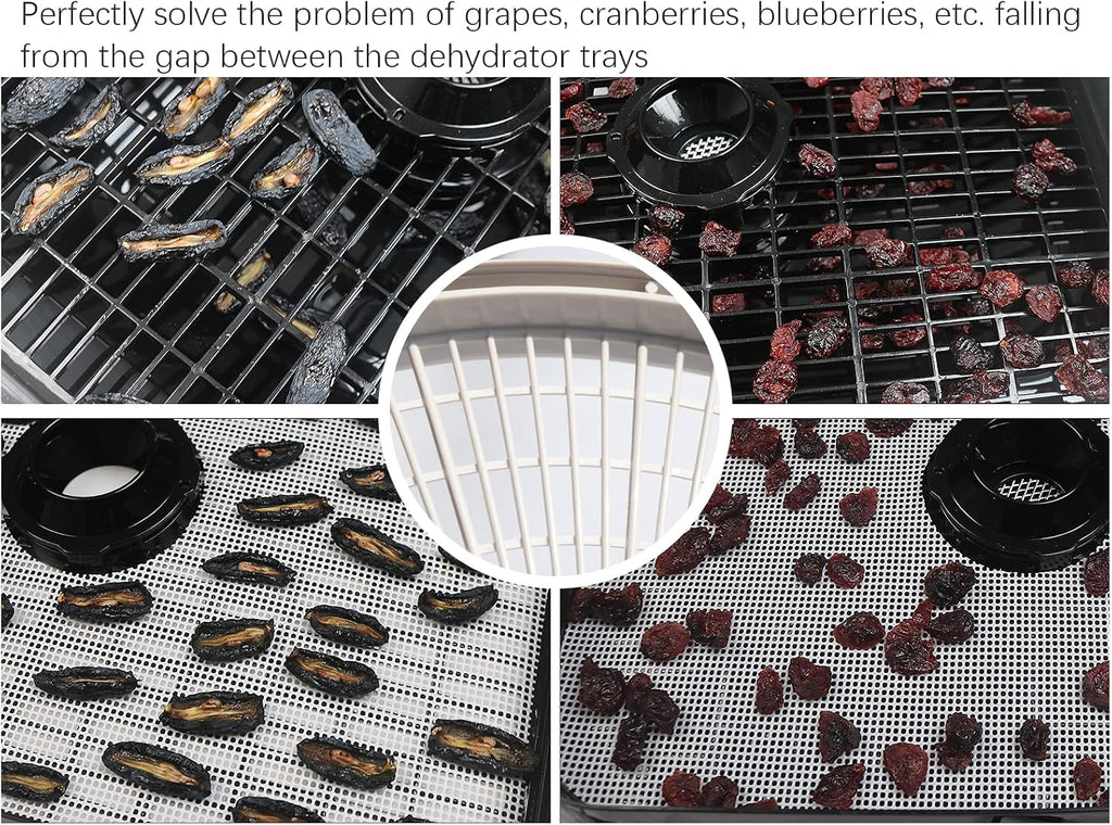 Silicone Dehydrator Tray Liners Compatible with Cosori C267-FD Food Dehydrator, 12x13 inch 6-Pack Reusable NonStick