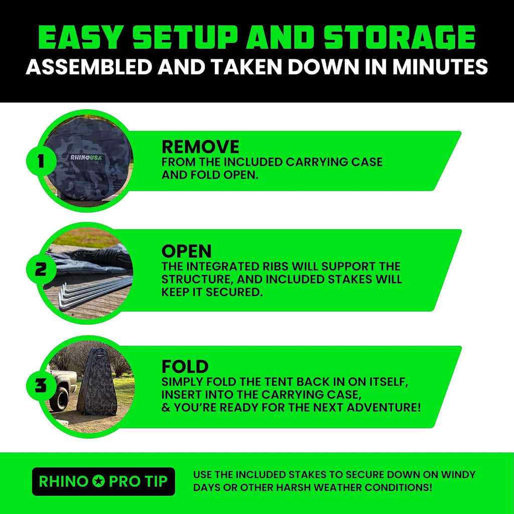 Pop-Up Privacy Changing Tent - Portable Camp Shower & Toilet | Outdoor Rain Shelter for Beach & Camping. Lightweight