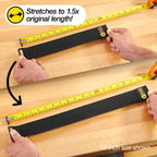 Wrap-It Storage - Super-Stretch, 18" (6 Pack) - Elastic Hook and Loop Cinch Straps - Extension Cord Organizer, Hose and Cables Straps, Cord Wrap