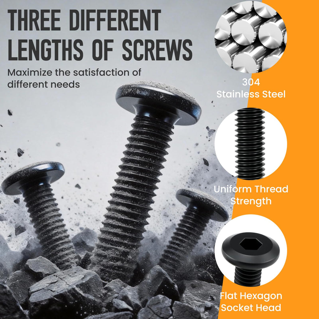 DALQUIS 110 Sets M6 Threaded Inserts for Wood | 3 Sizes Inserts