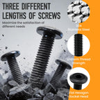 DALQUIS 110 Sets M6 Threaded Inserts for Wood | 3 Sizes Inserts