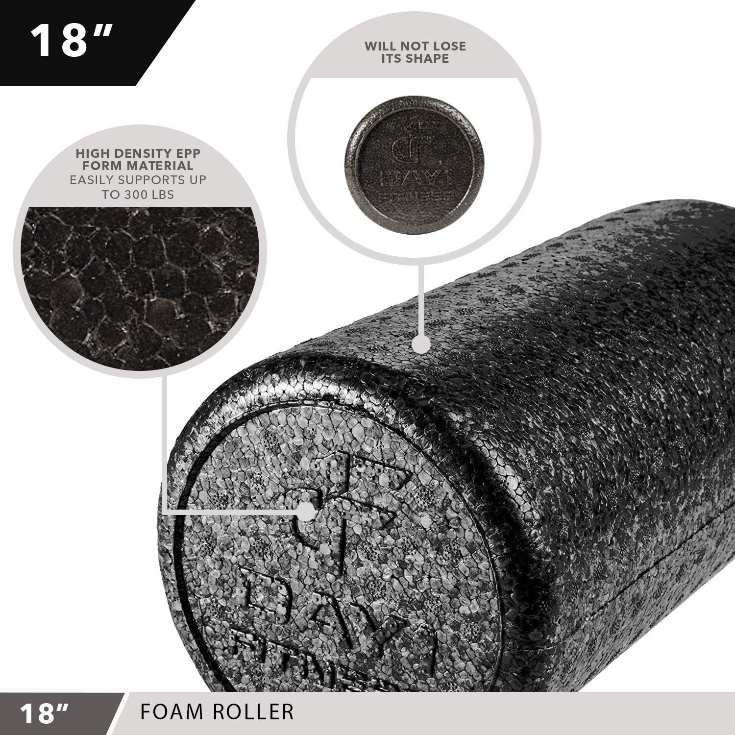 High Density Muscle Foam Rollers - Sports Massage Rollers for Stretching, Physical Therapy, Deep Tissue, Myofascial