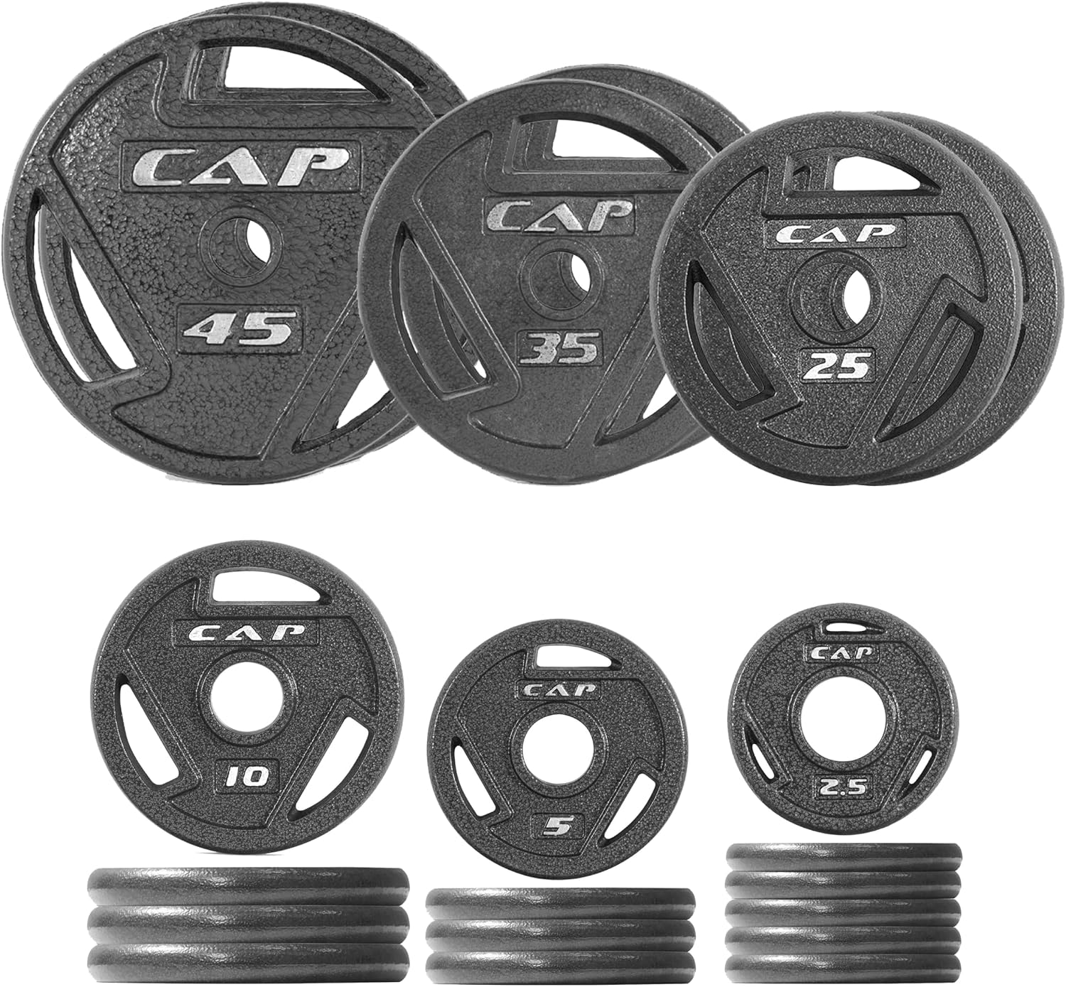 Barbell 2-Inch Olympic Cast Iron Plate Weight Set | 75-285 lbs | Multiple Options
