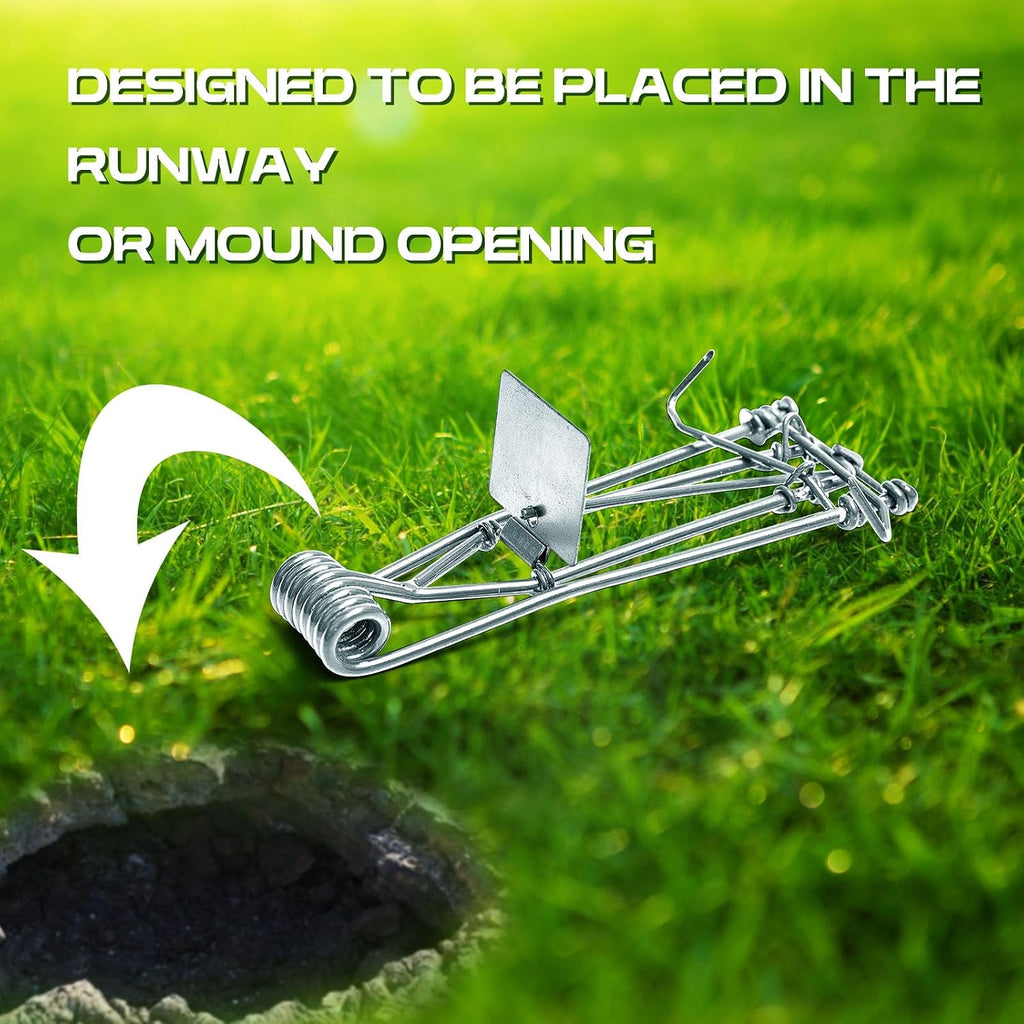 16 Pcs Outdoor Gopher Trap Easy Set Mole Trap Weather Resistant Gopher Killer Vole Killer for Lawn Garden Farm (Silver)