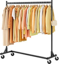 Z Rack, Rolling Clothes Racks with Z-Base, Heavy Duty Garment Rack, Clothing Racks for Hanging Clothes, Sturdy Metal