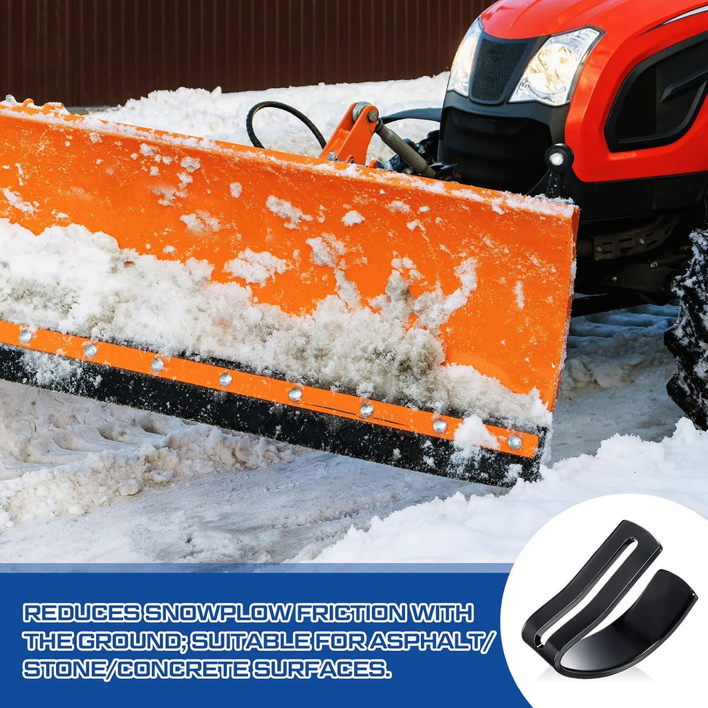 8 Pcs Snow Plow Skid Shoes Replacement for Lawn Tractor Adjustable Attachment with Screws and Nuts for Snow Plowing