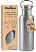 Stainless Steel Insulated Water Bottle 32 oz, Stainless Steel Water Bottles 32 oz with Handle & Wide Mouth