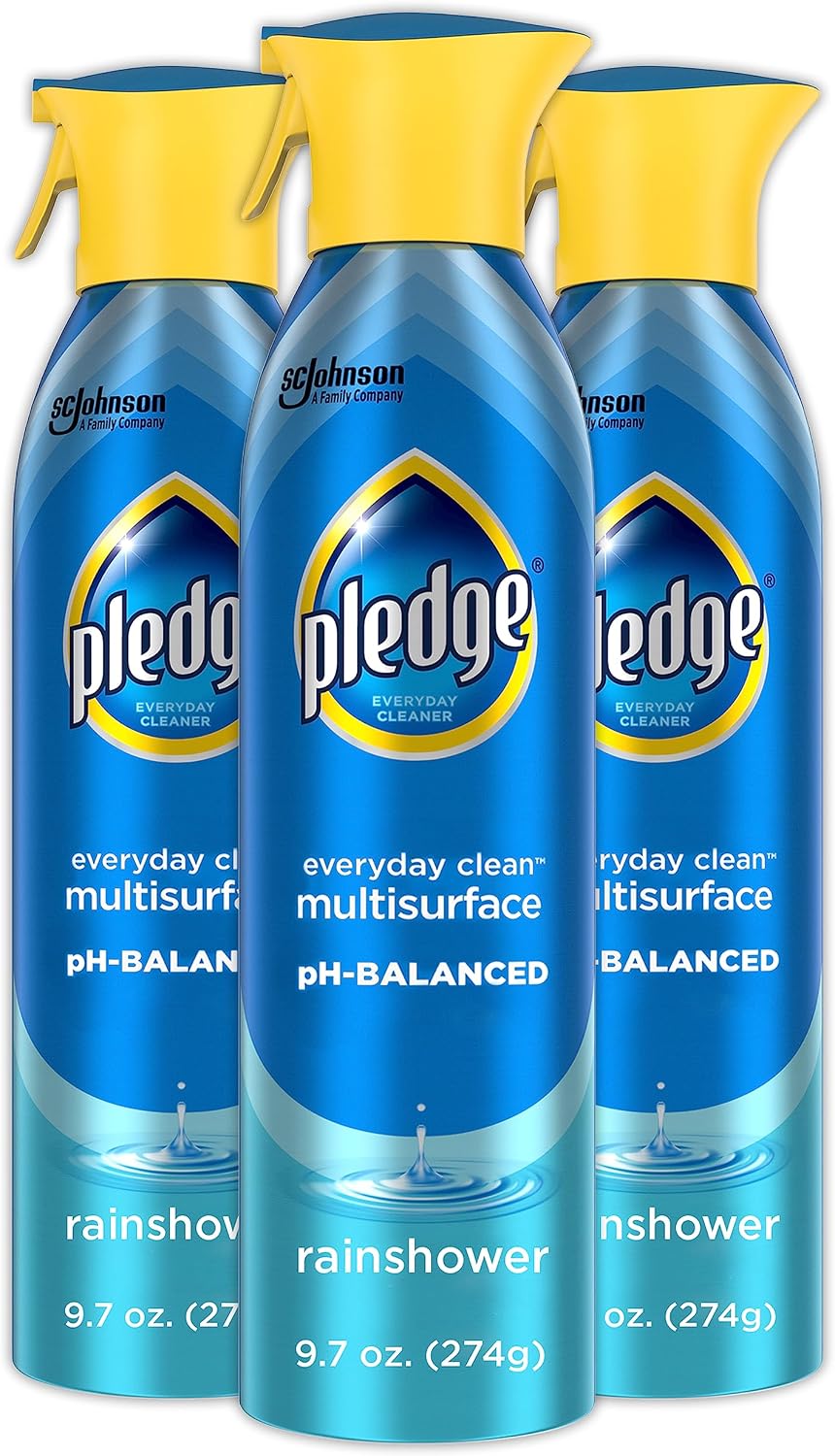 pH Balanced Multi Surface Cleaner Spray, Rainshower, 9.7oz, (3-Pack)