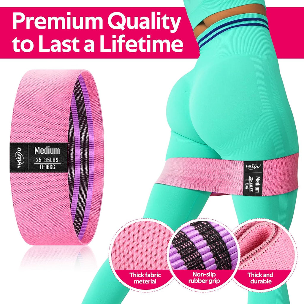 Resistance Bands for Working Out, Fabric Exercise Bands for Legs and Butt, Workout Bands for Women and Men, Booty