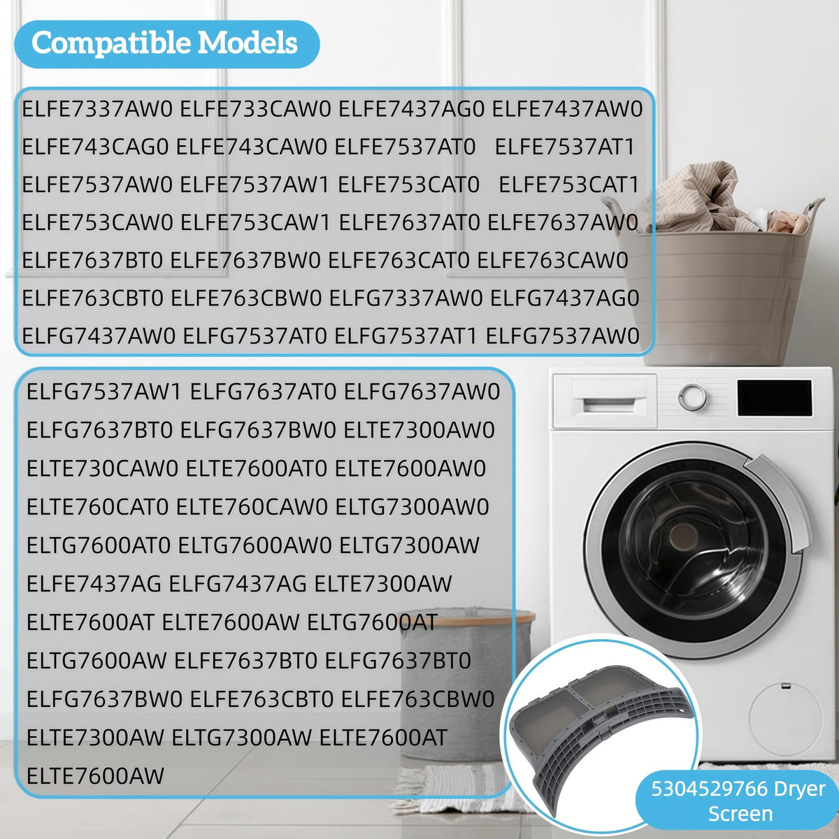 5304529766 Lint Filter Compatible with Electrolux Frigidaire Gibson