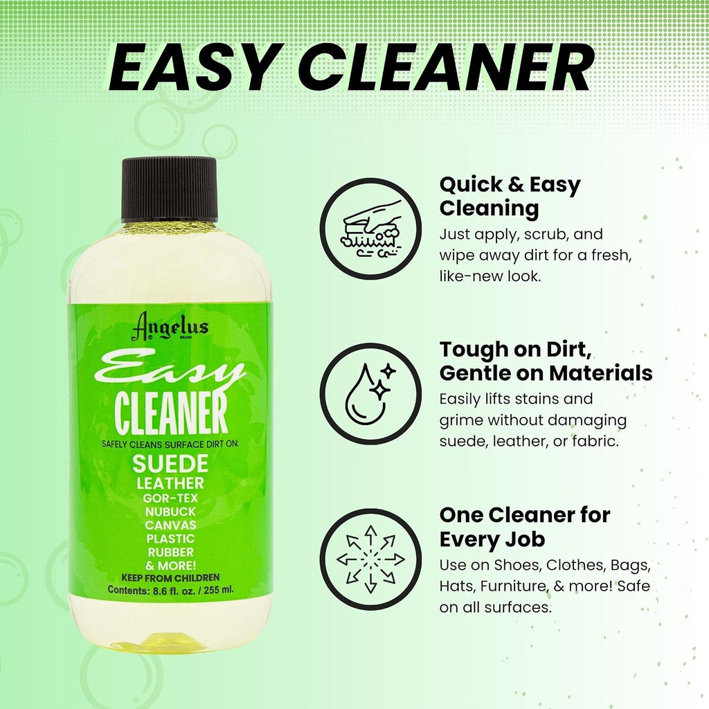 Easy Cleaner, Premium Shoe Cleaner, Safe For Sneakers, Leather, Suede, Canvas, and More – Removes Dirt and Stains |