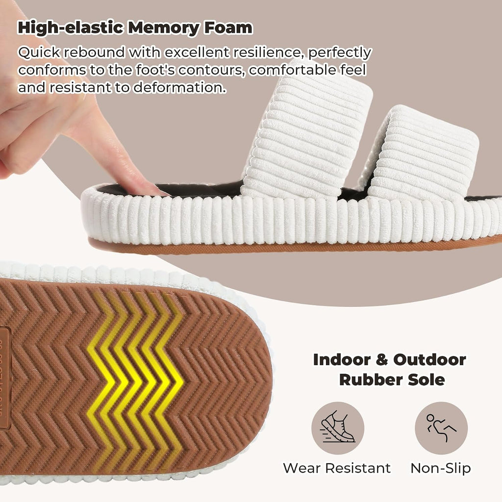 Open Toe Slippers for Women House Women Slippers with Arch Support | Summers, Coolmax, Breathable, Cozy, Memory Foam