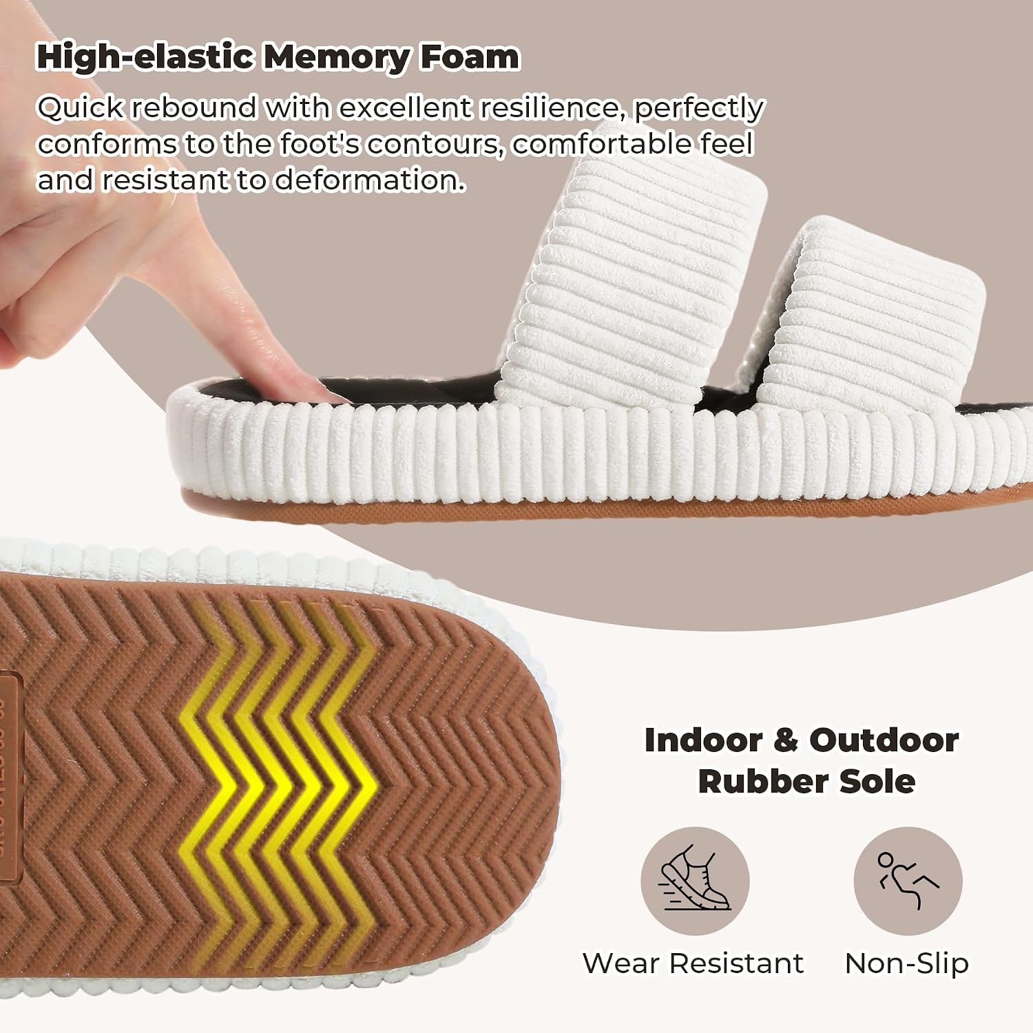 Open Toe Slippers for Women House Women Slippers with Arch Support | Summers, Coolmax, Breathable, Cozy, Memory Foam