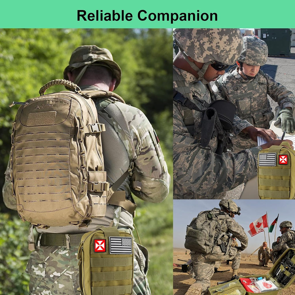 Survival Kit 256 in 1, First Aid Kit Survival Gear Tools Trauma Kit with Molle Pouch for Outdoor, Camping, Hunting
