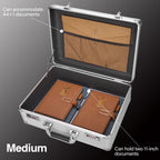 File Organizer Storage Box, Portable Locking Storage Totes with Dual Combination Locks, Lock Boxes for Personal