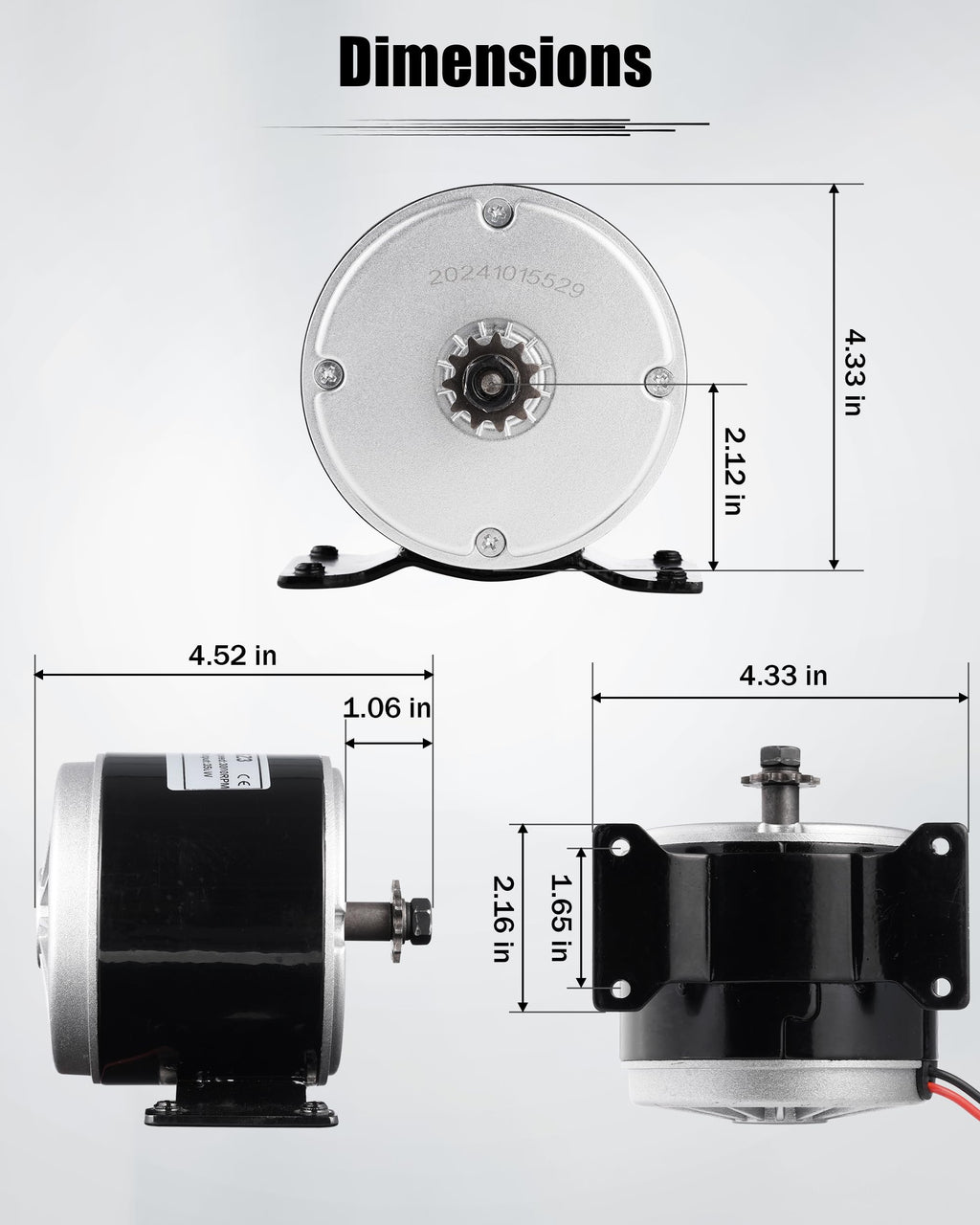 Replacement Motor Competible with Razor E300 E300S E325 MX350 MX400