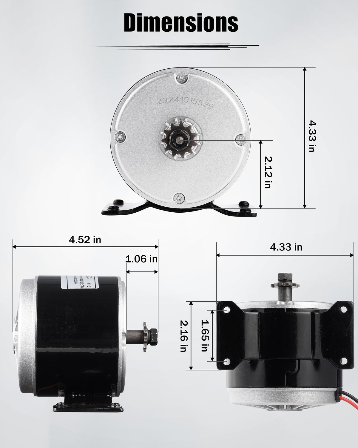 Replacement Motor Competible with Razor E300 E300S E325 MX350 MX400