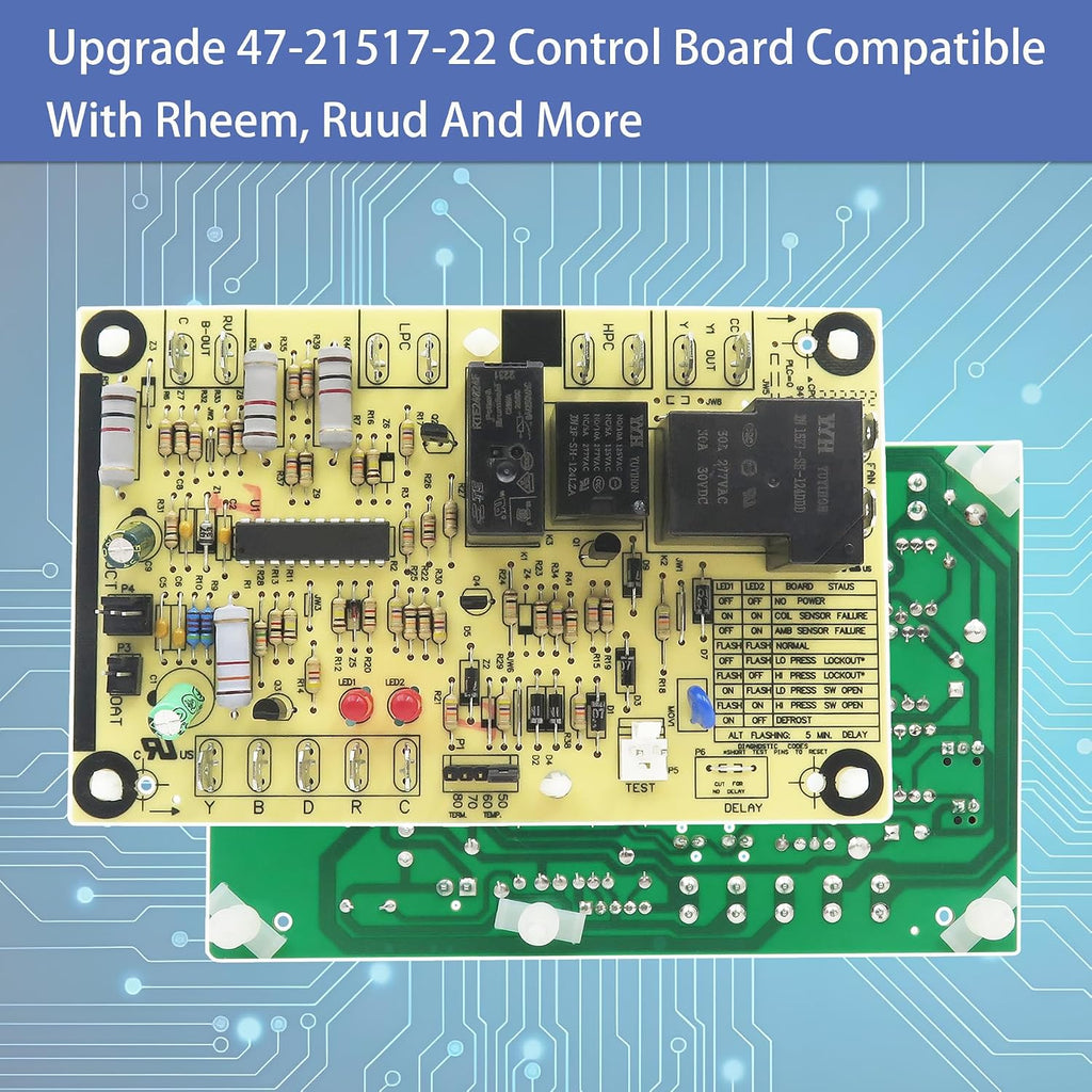 OEM Upgrade 47-21517-22 Compatible with Rheem Defrost Control Board