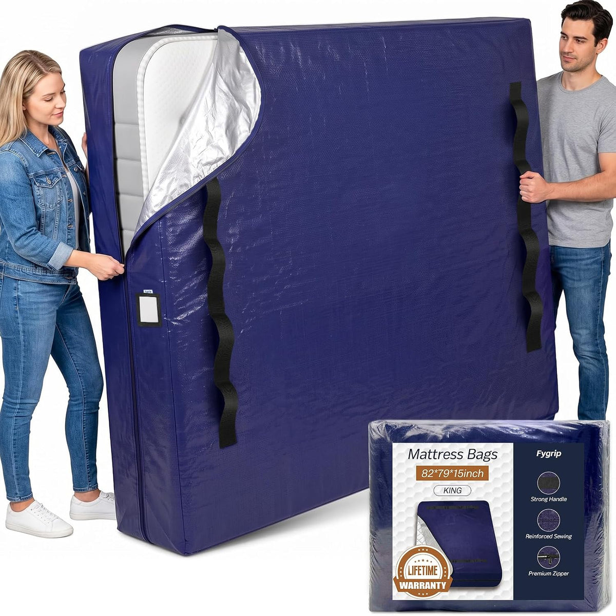 Mattress Bags Water-resistant Cover for Moving & Storage, King