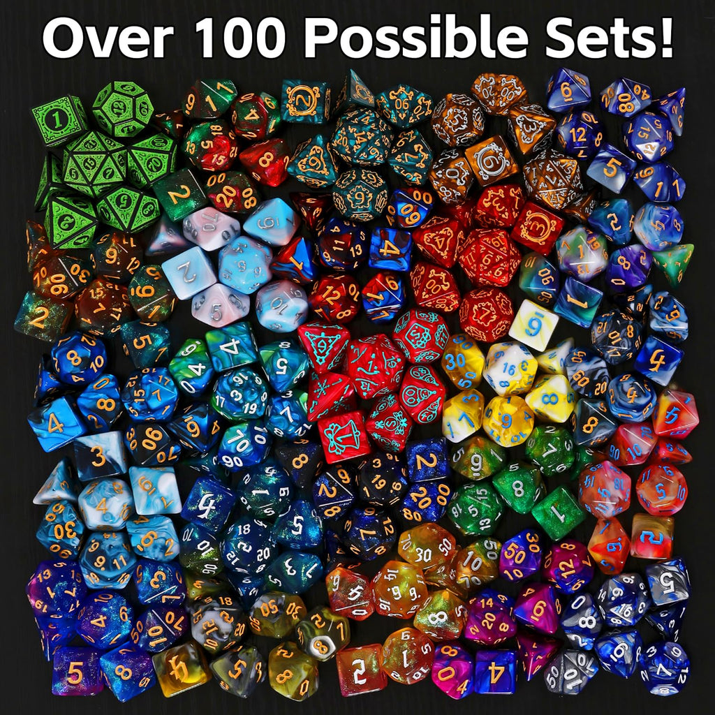 Mystery Dice Set, RPG Dice Set of 7 Polyhedral Dice