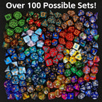 Mystery Dice Set, RPG Dice Set of 7 Polyhedral Dice