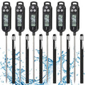 6 Pcs Food Thermometer Instant Read Probe BBQ,Black