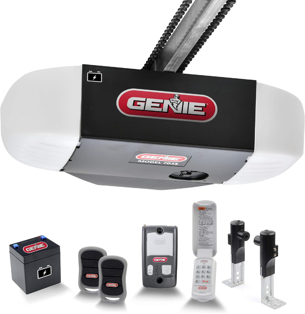 Chain Drive 750 3/4 HPc Garage Door Opener Bundle with Battery Backup and 8ft Extension Kit