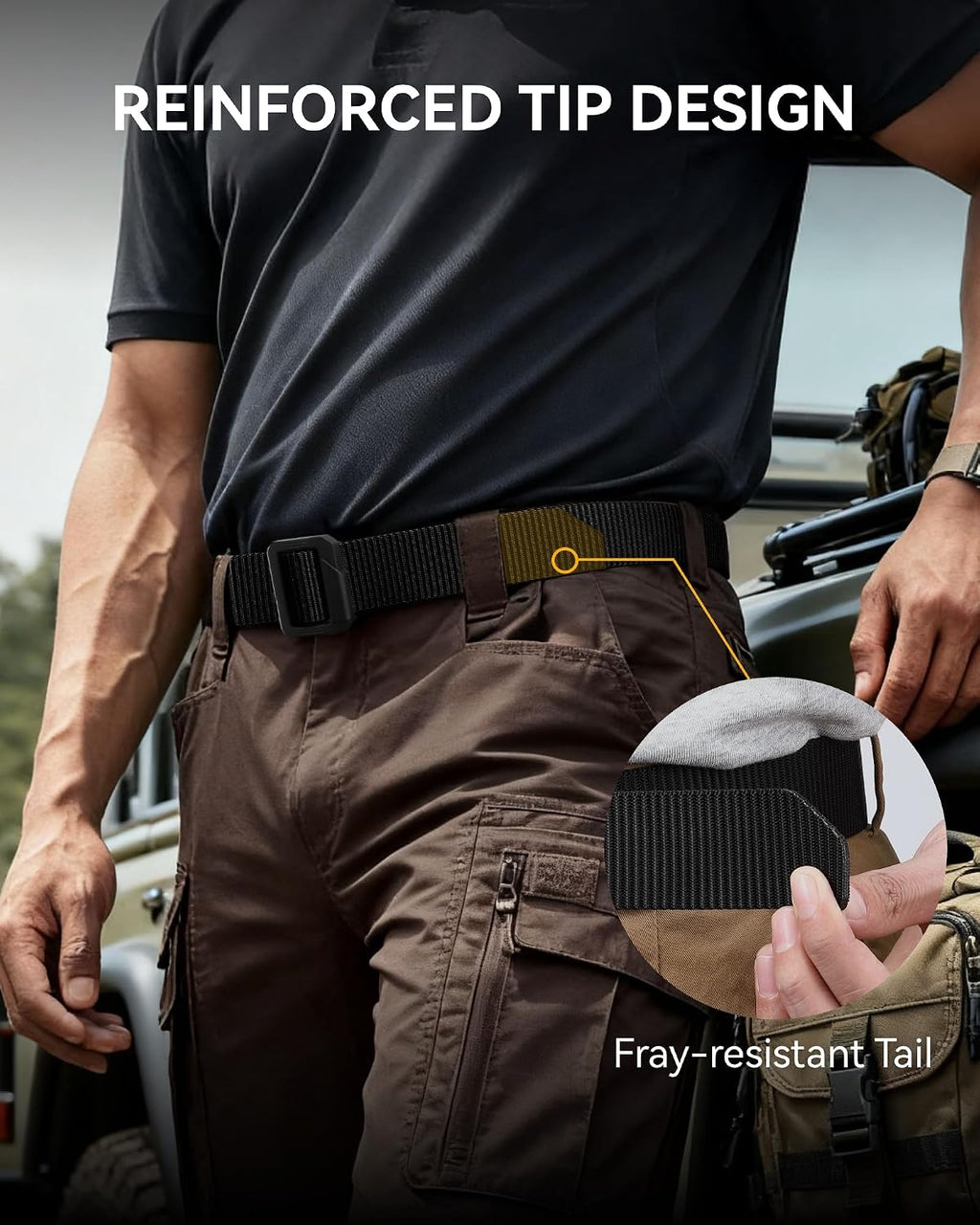 CHAOREN Tactical Belt Men – Nylon EDC Belt for Military CCW