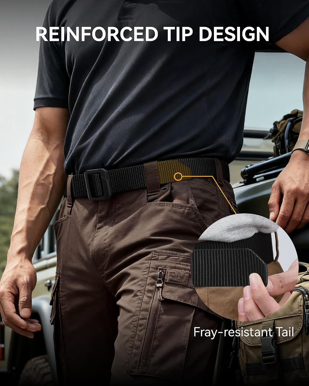 CHAOREN Tactical Belt Men – Nylon EDC Belt for Military CCW