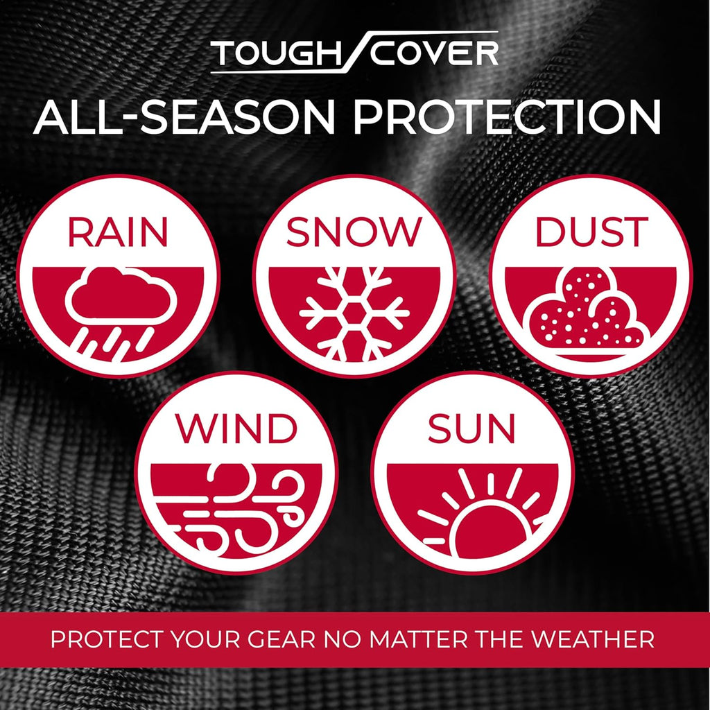 Riding Lawn Mower Cover - 90x56x59 in Black - Waterproof Protection for Zero Turn Mowers - UV & Snowproof Shield for