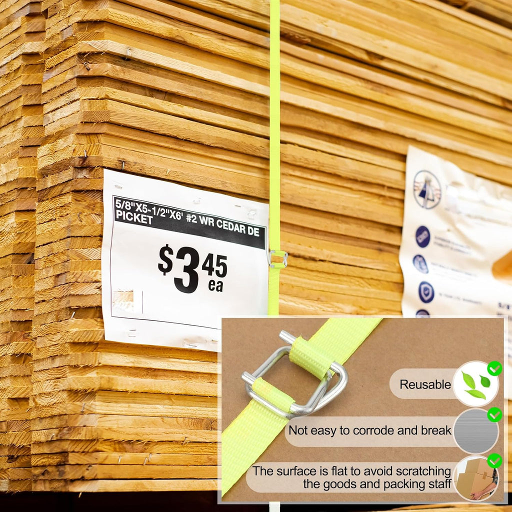 3/4" x 500' Woven Cord Strapping Kit, Yellow