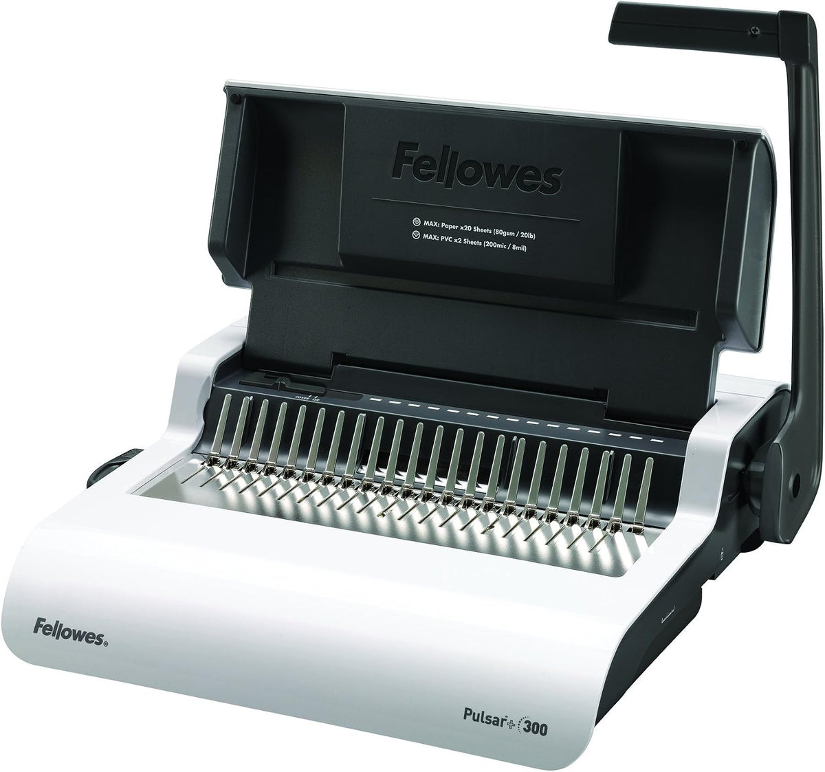 Binding Machine for Small Office - Pulsar+ 22-Hole, 300 Sheet Manual Paper Punch Comb Binder Machine with Starter Kit